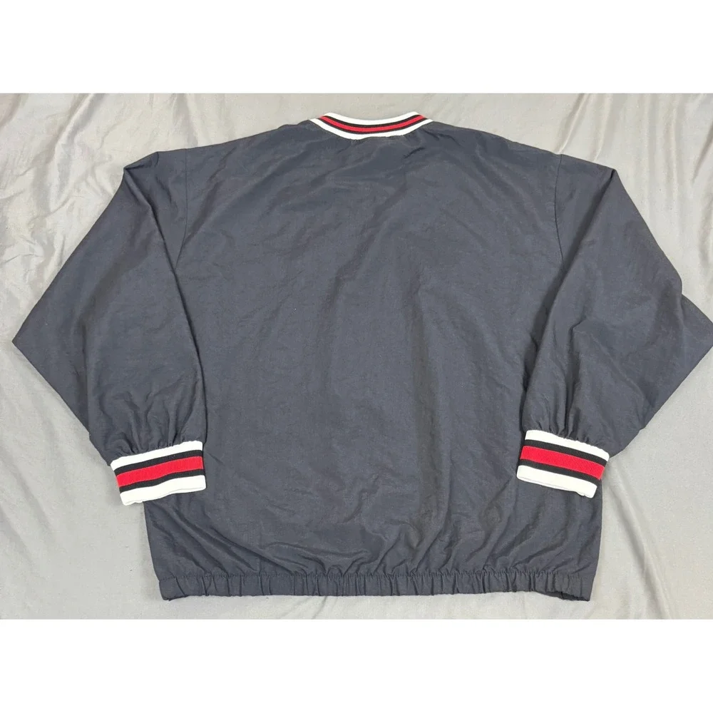 Vintage Converse All Star Chuck Taylor Nylon Windbreaker Pullover Black Mens M